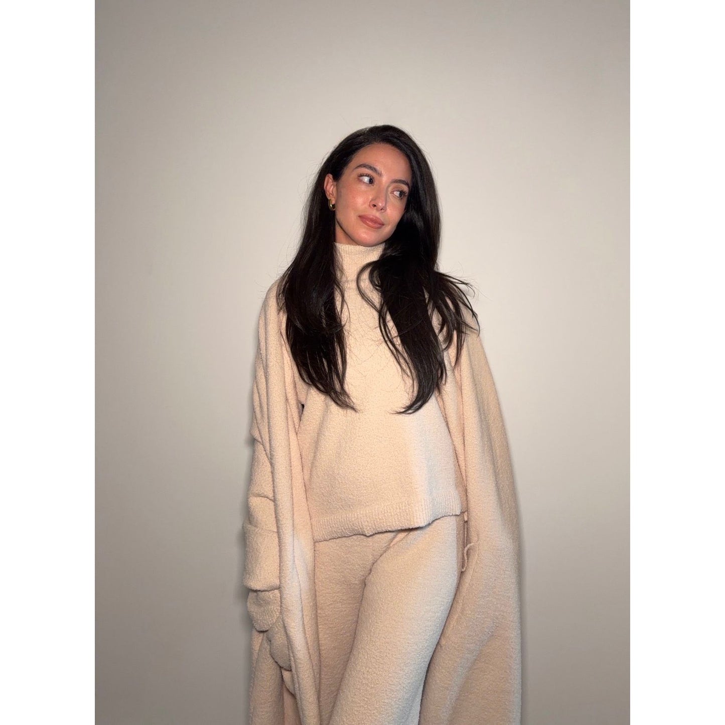 Haven Mock Neck Top Bone