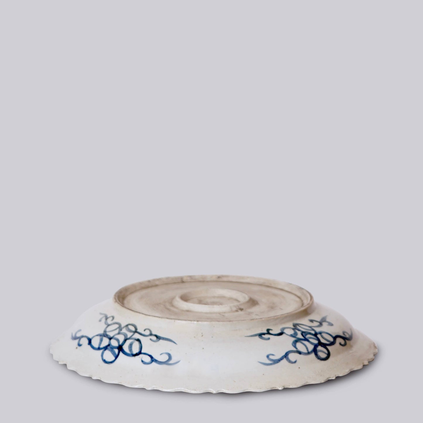 Blue and White Porcelain Floral Platter