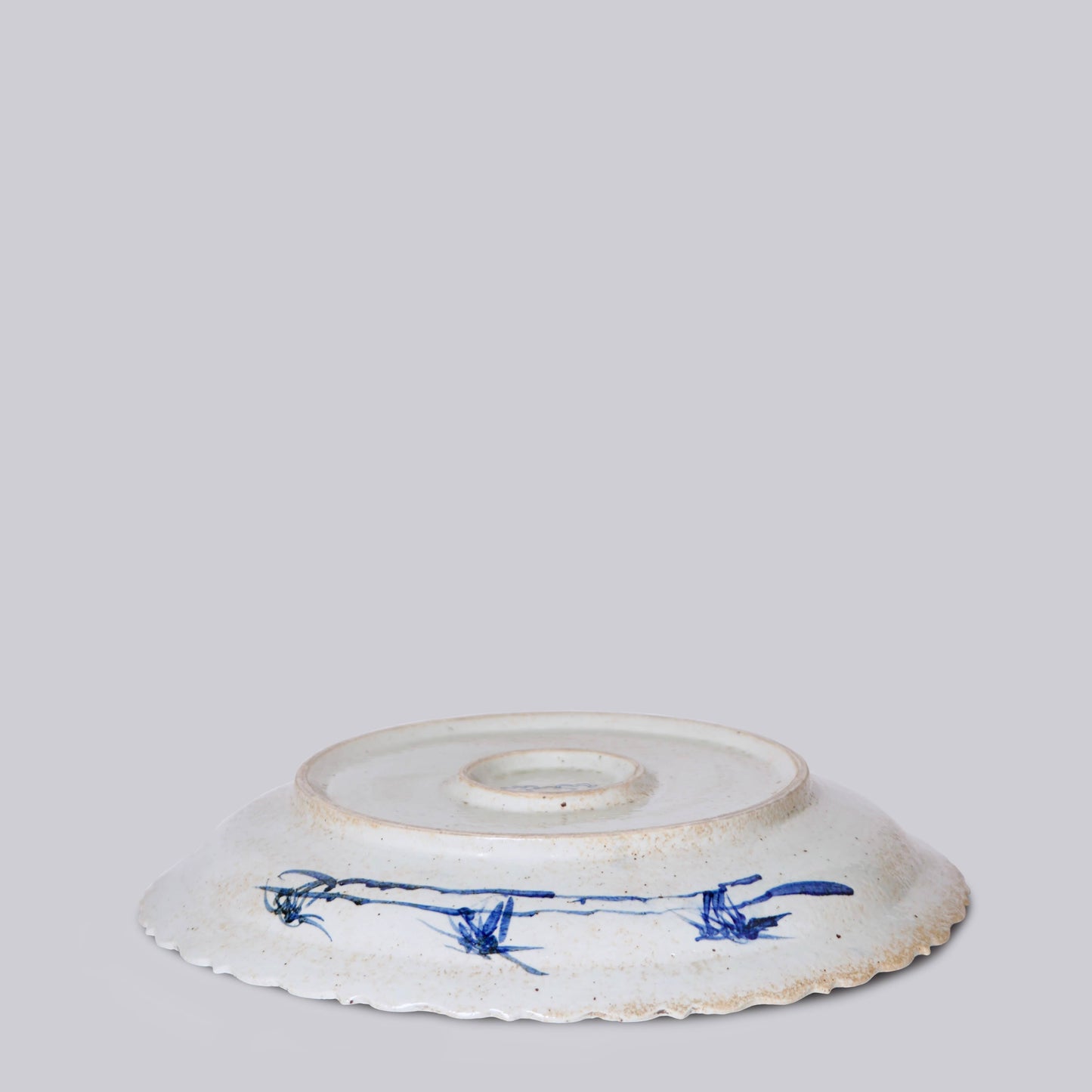 Blue & White Porcelain Bird and Flower Platter