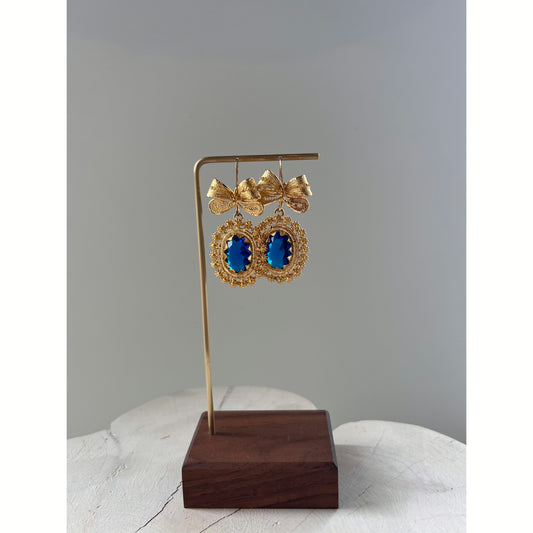 Sapphire Crystal Earring Pair