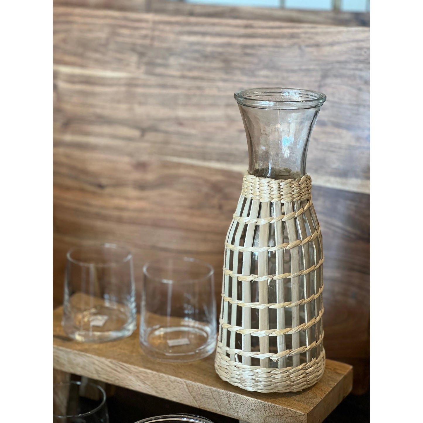 Natural Rattan Carafe