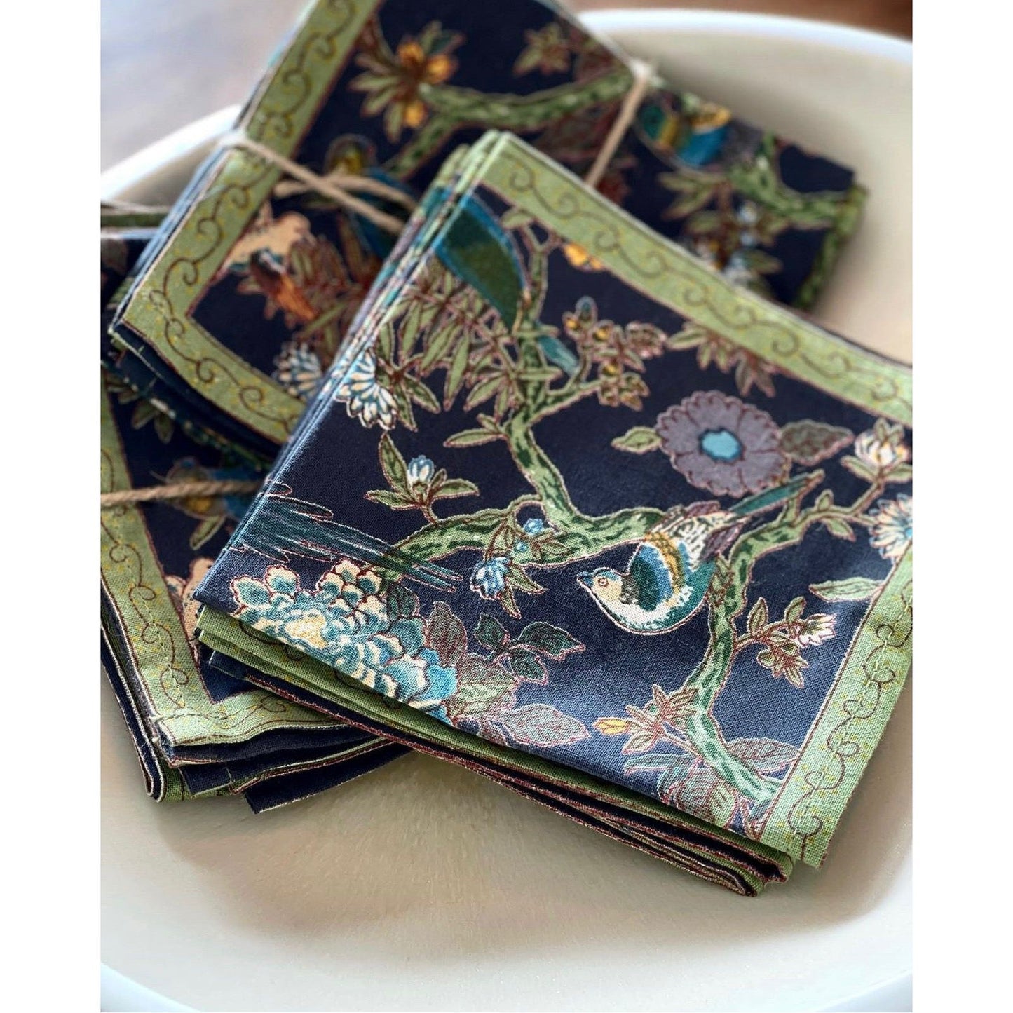 Blockprint Cocktail Napkin