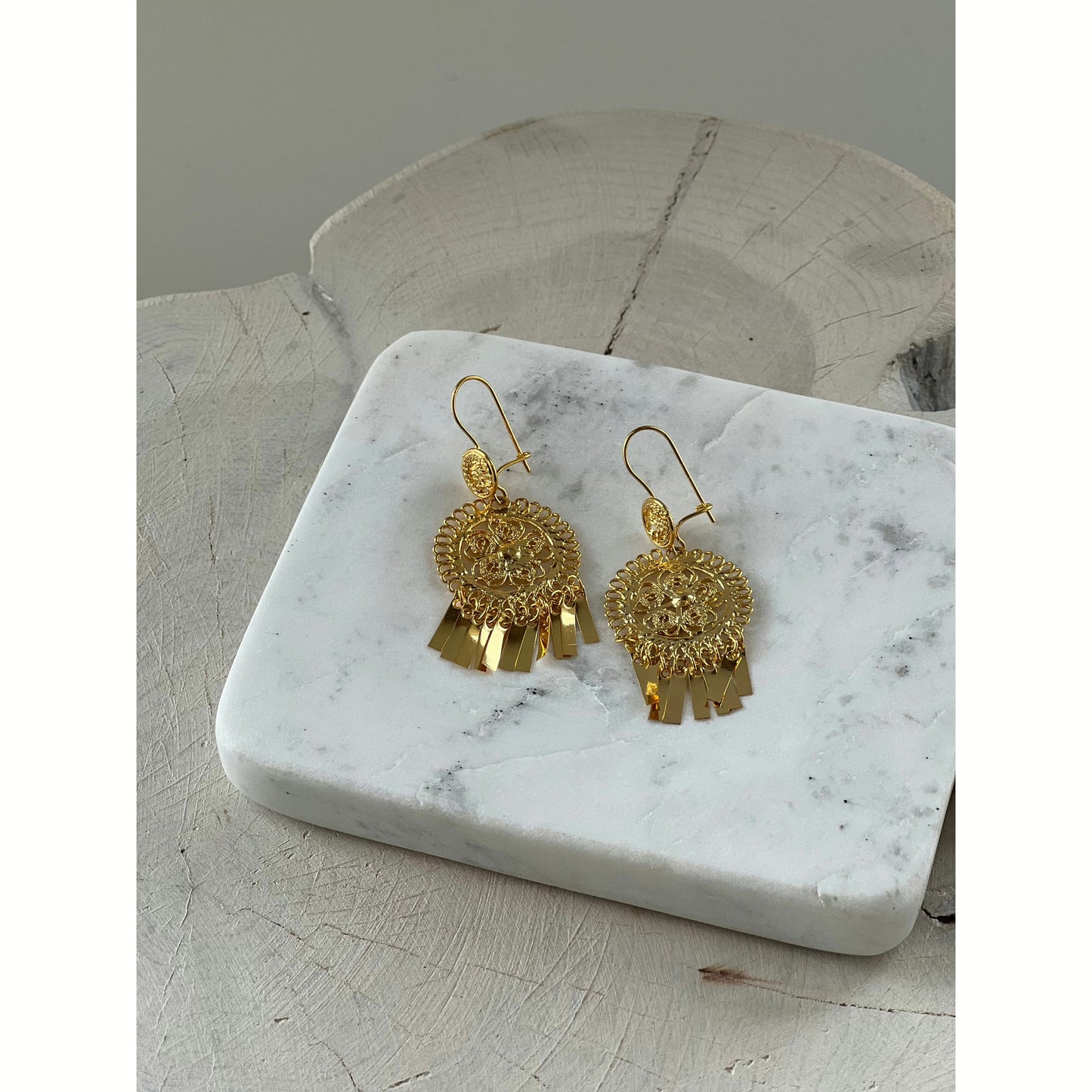 Filigree Round Earring Pair