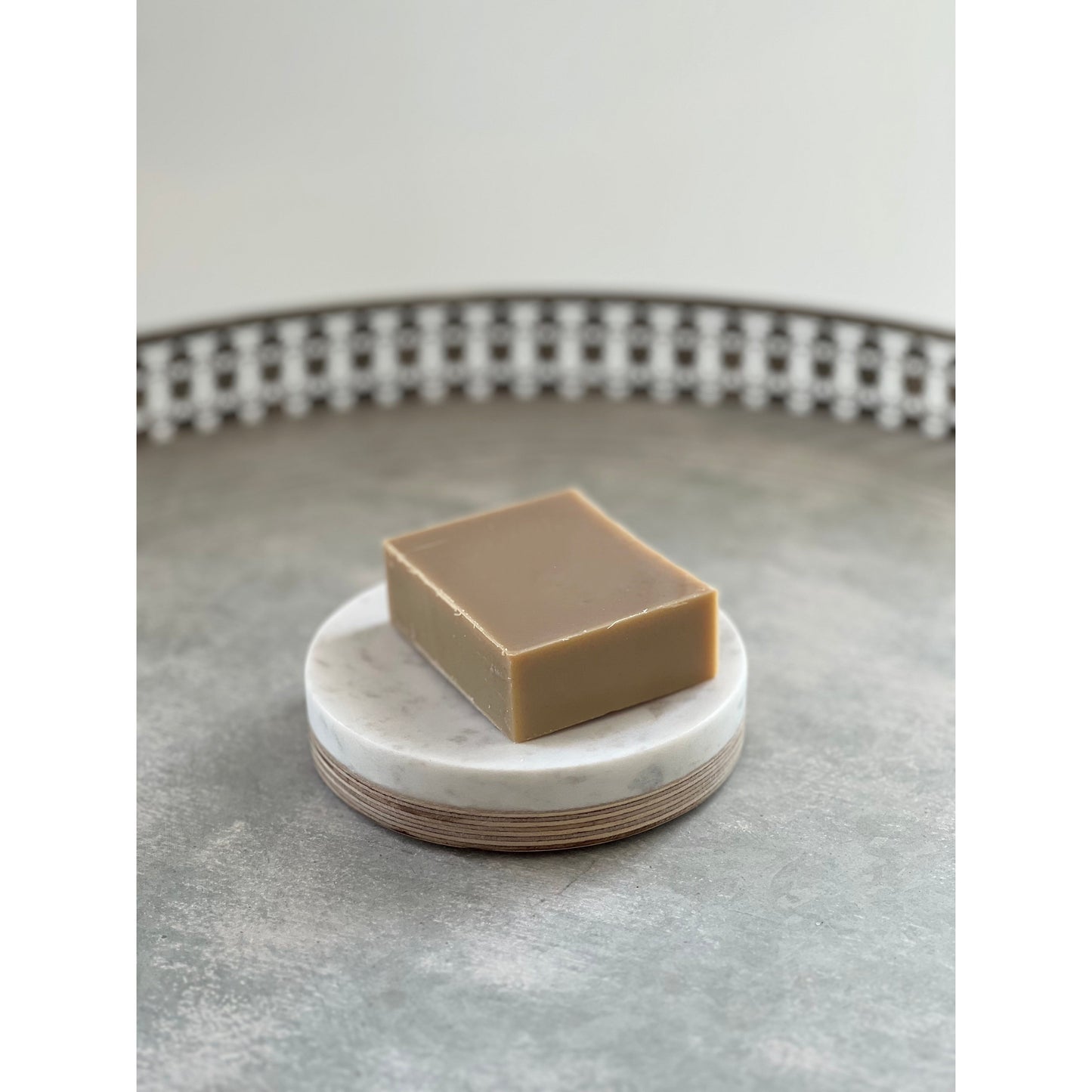Marble & Balsa Wood Soap Dish