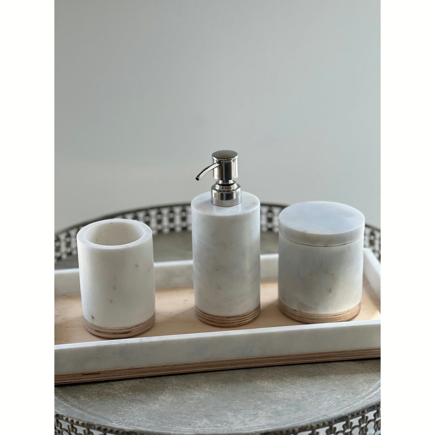 Marble & Balsa Wood Tumbler