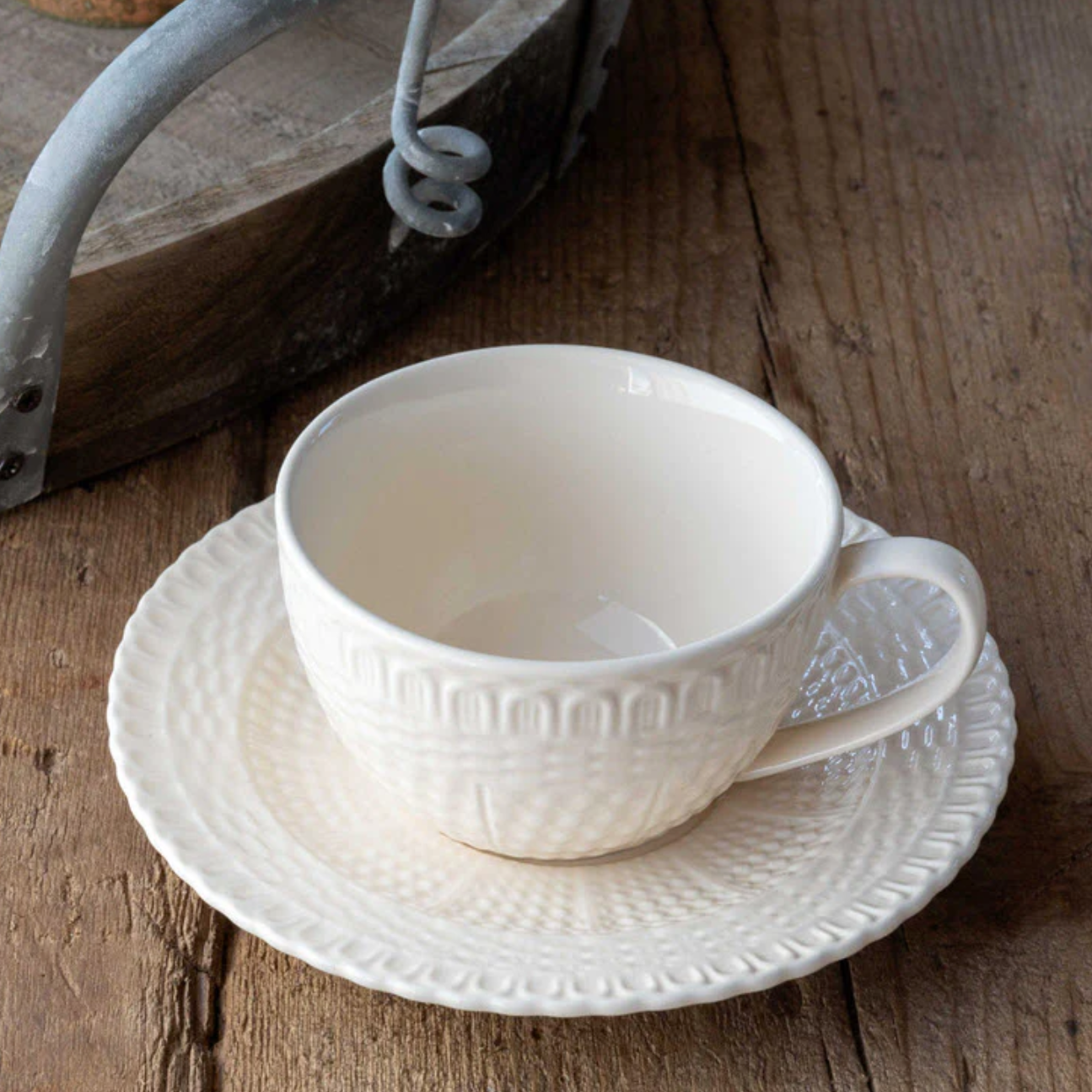 Creamware Basket Weave Collection