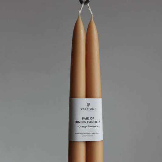 Orange Blossom Candle Stick Pair
