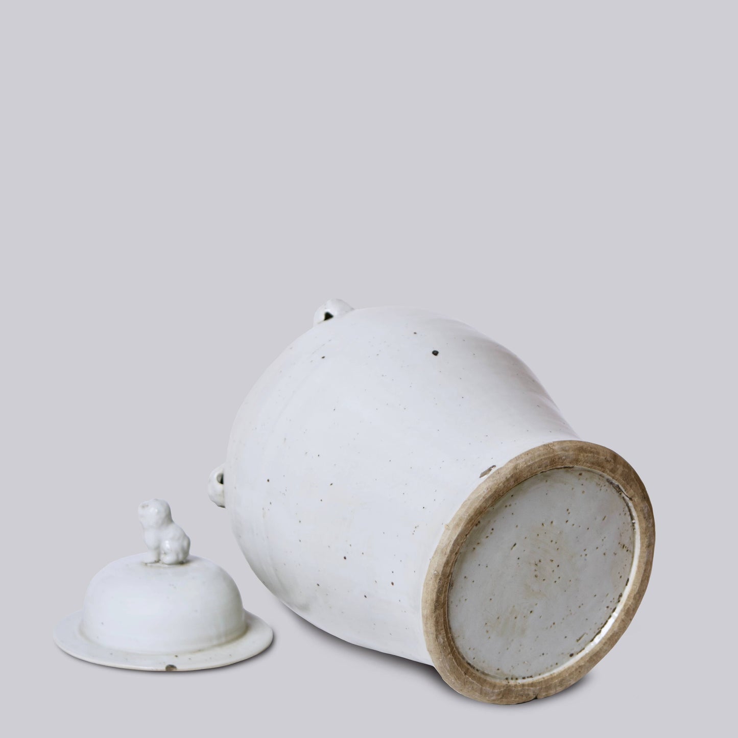 Rustic White Porcelain Temple Vase