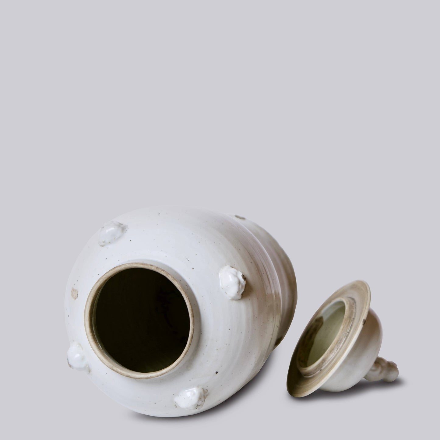 Rustic White Porcelain Temple Vase