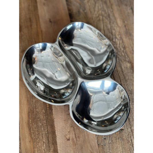 Cast Aluminum 3-Section Serving Platter