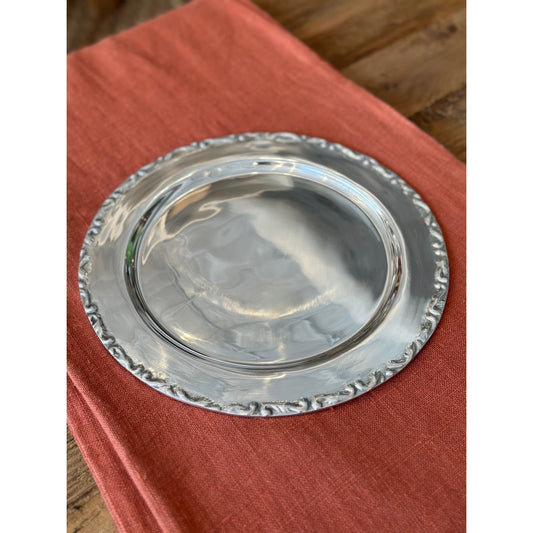 Scalloped Pewter Charger