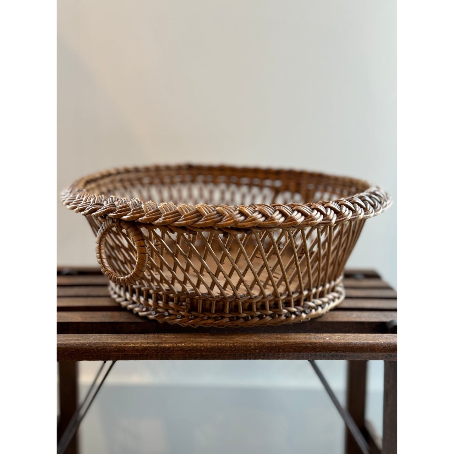 Antique French Braided Basket