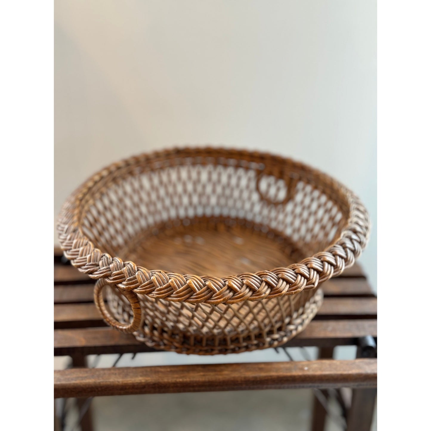 Antique French Braided Basket