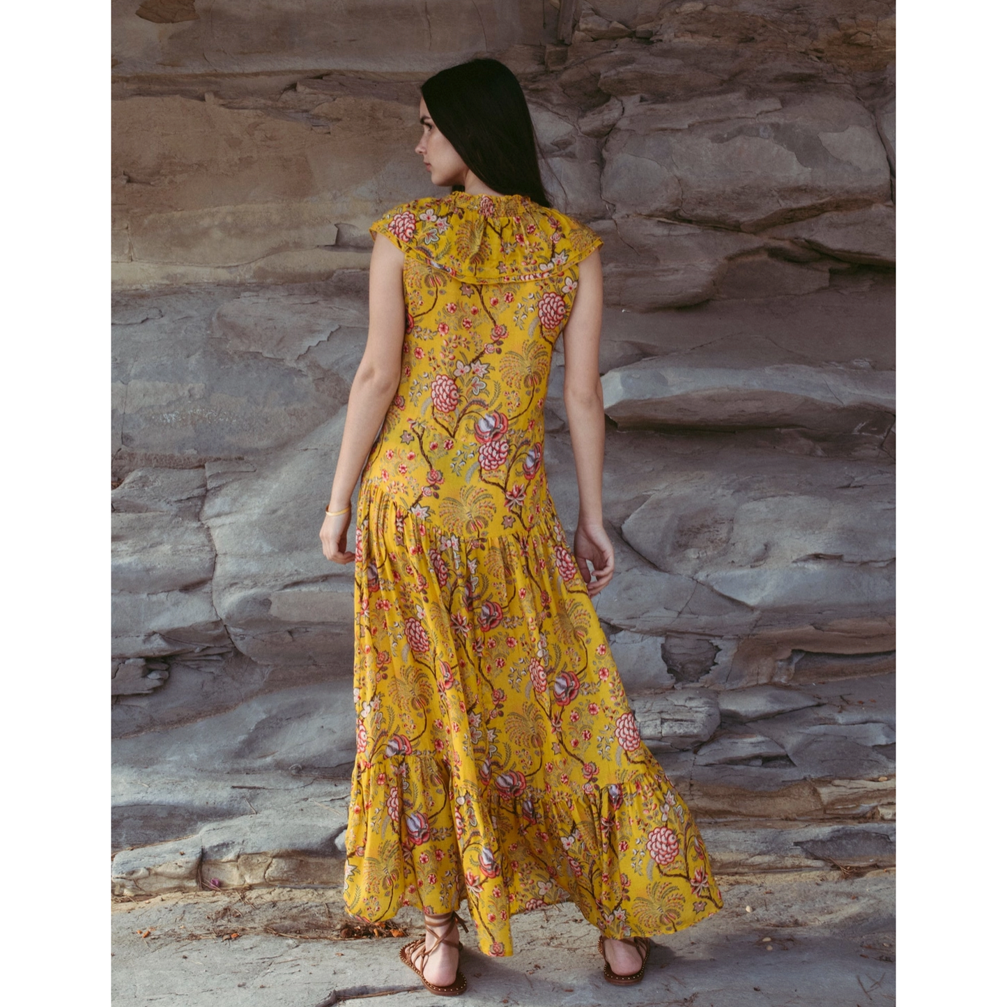 Saffron Floral Dress