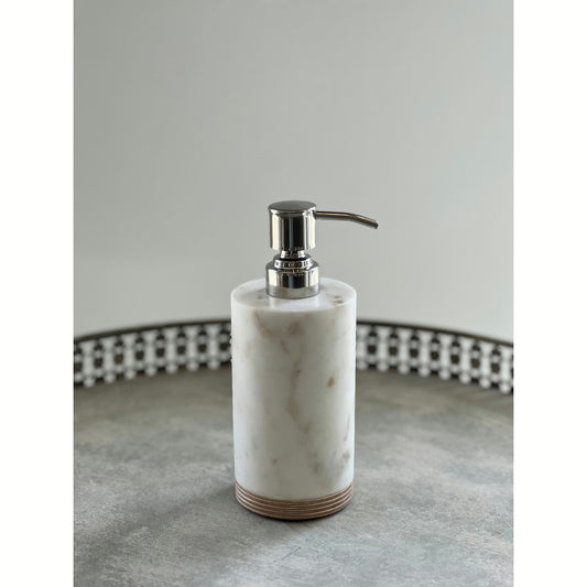 Marble & Balsa Wood Soap Dispenser